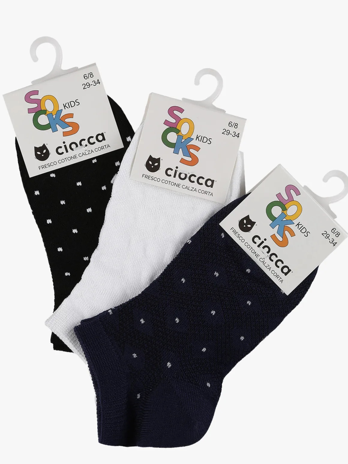 Ciocca Calze corte da bambina 3 paia