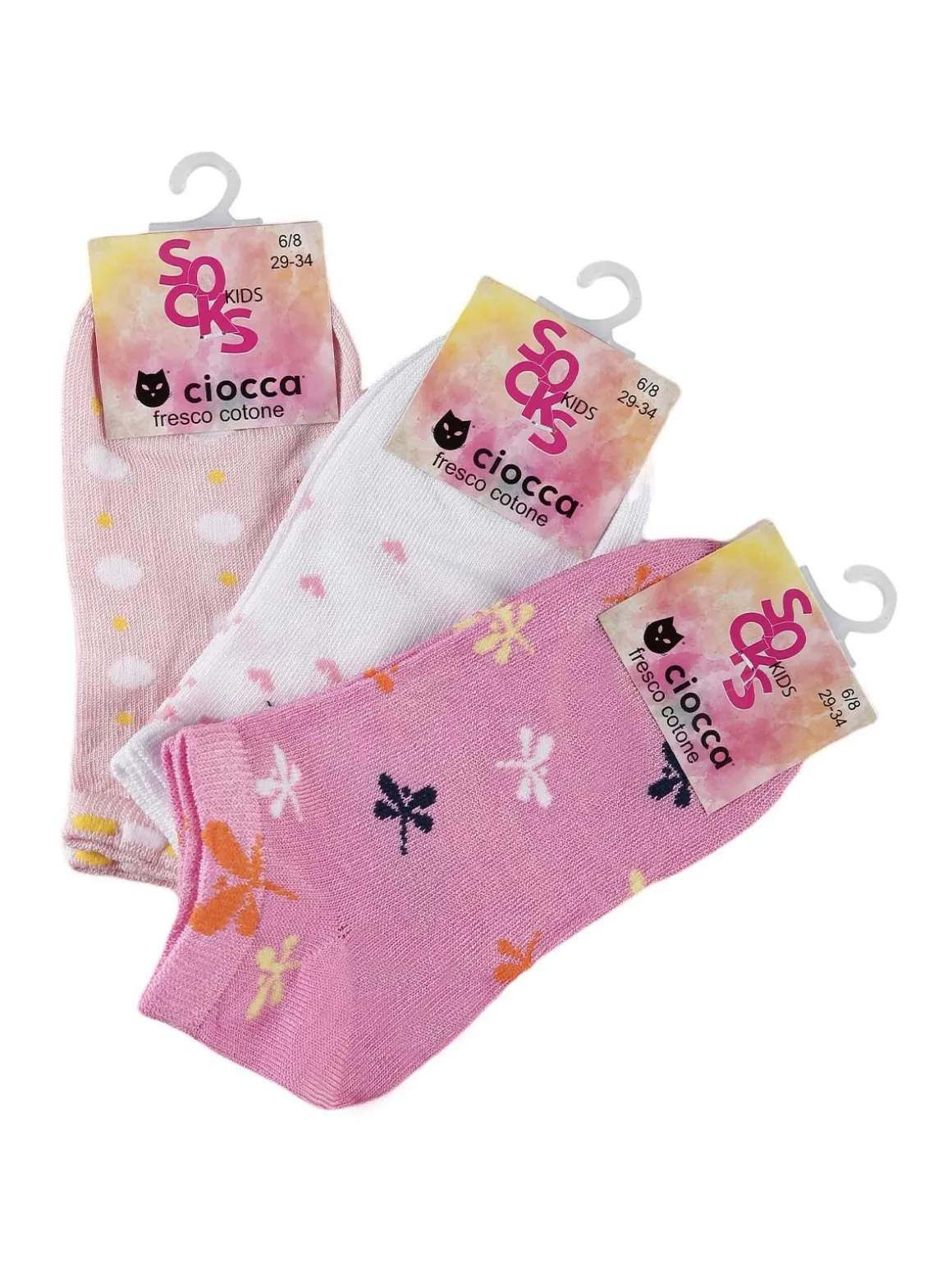 Ciocca Calze corte da bambina 3 paia