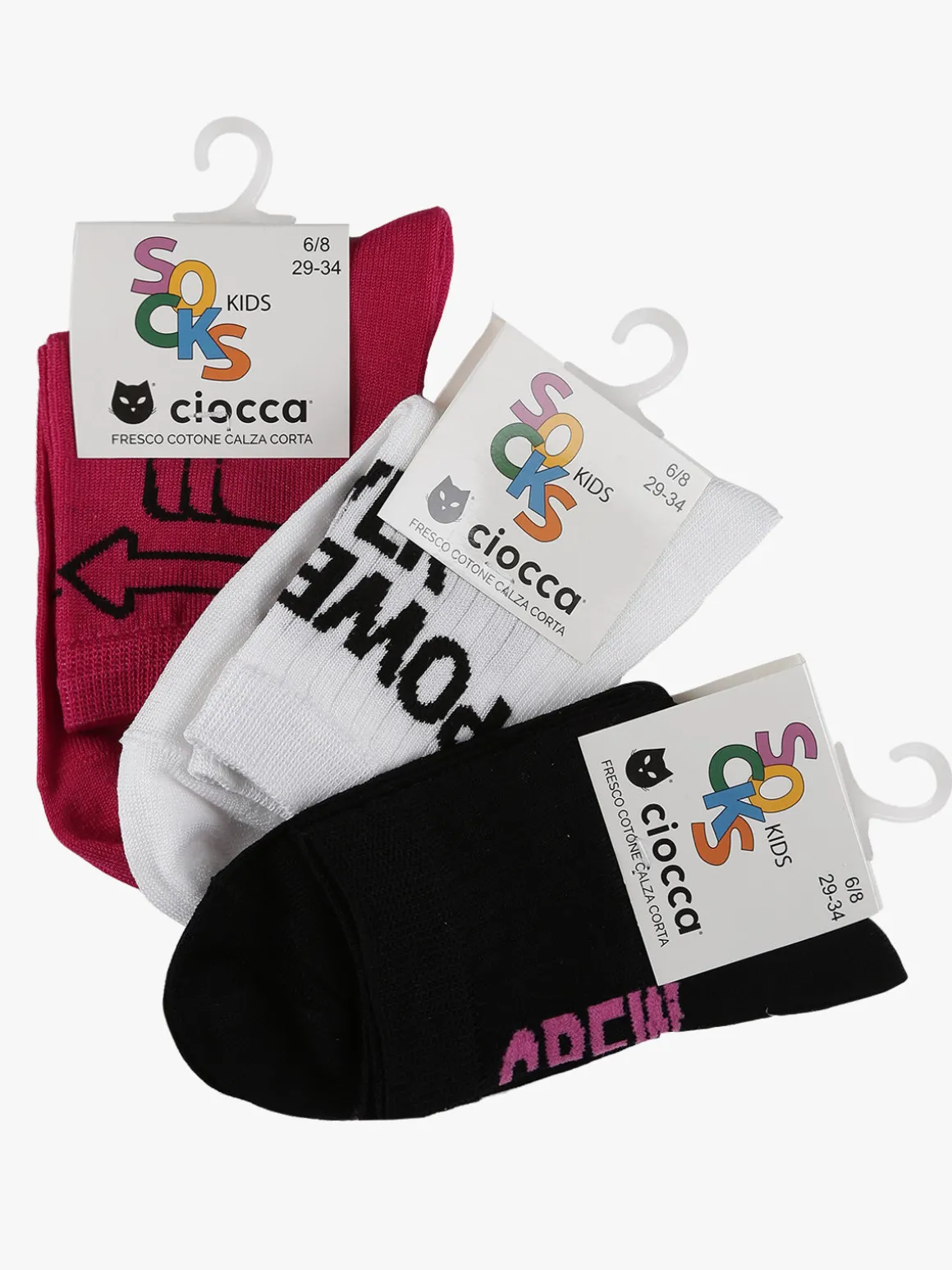 Ciocca Calze corte da bambina 3 paia