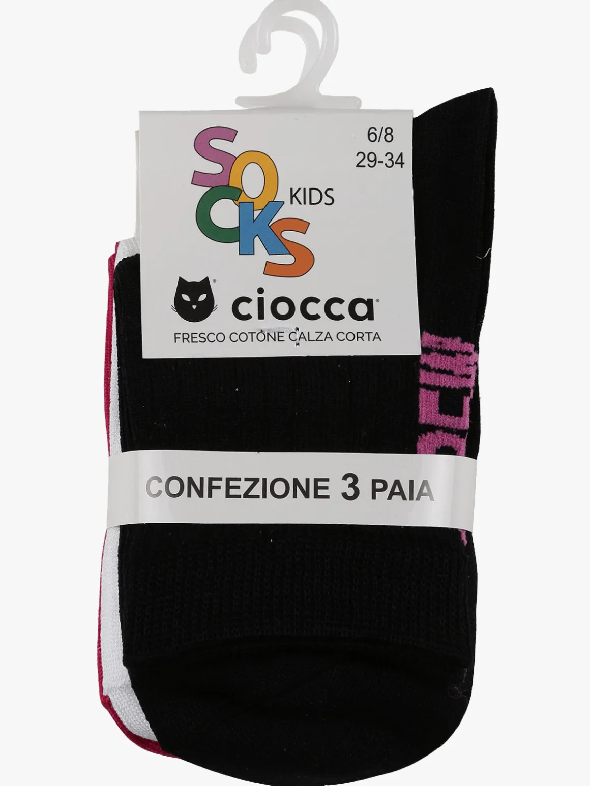 Ciocca Calze corte da bambina 3 paia