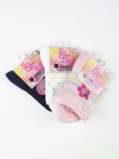 Ciocca Calze corte da bambina. Confezione da 3 paia
