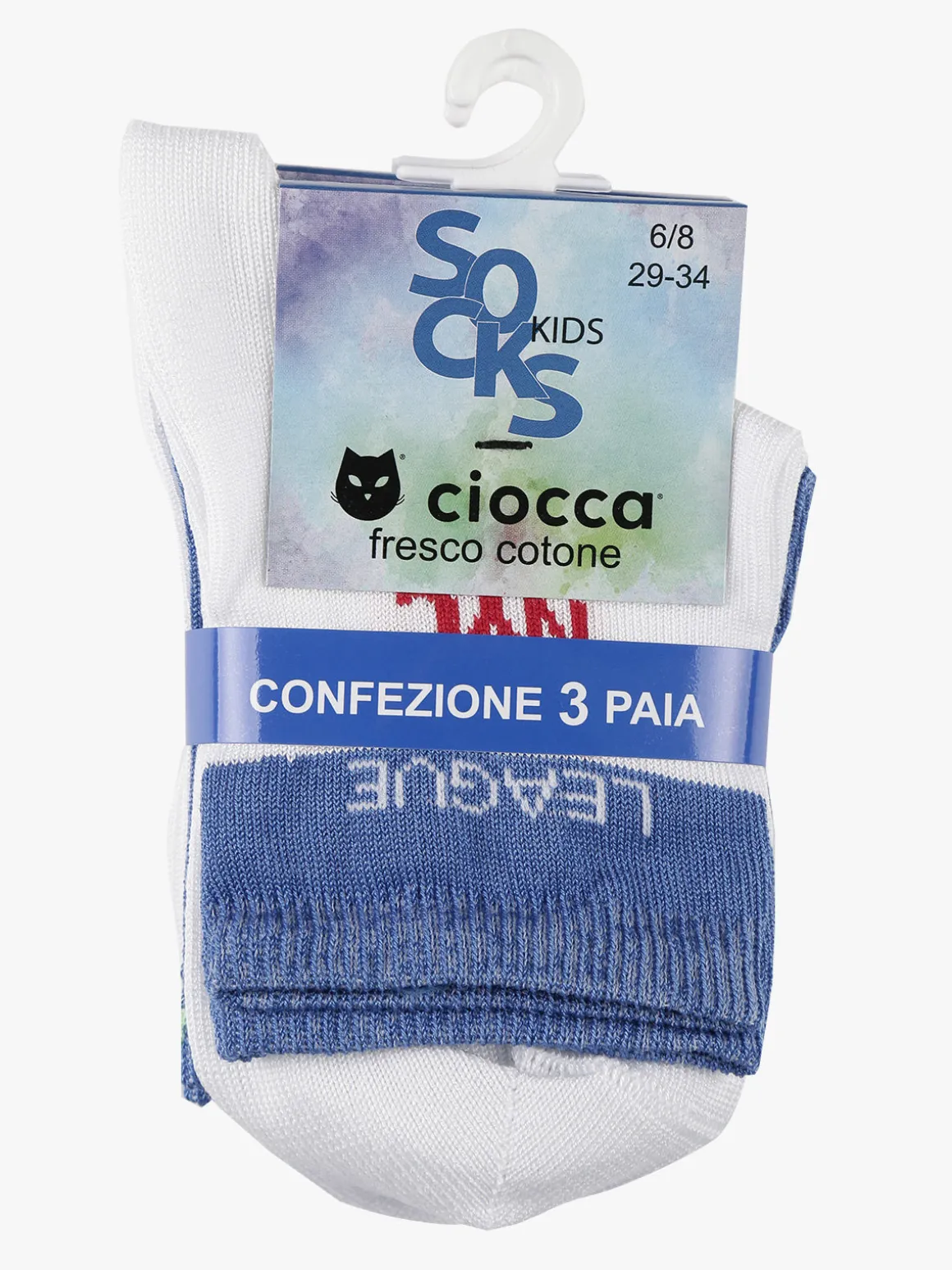 Ciocca Calze corte da bambino in cotone. Confezione da 3 paia