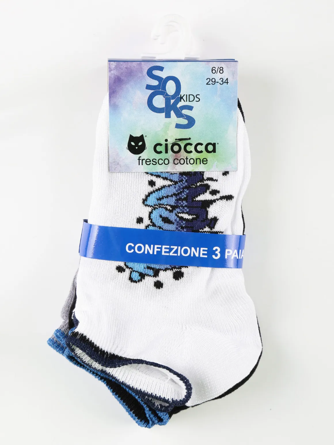 Ciocca Calze corte da bambino. Confezione da 3 paia