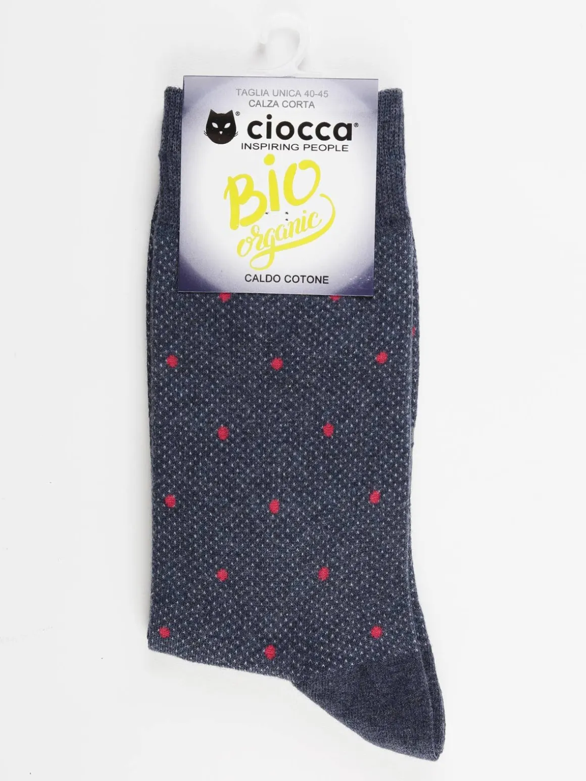 Ciocca Calze corte uomo a pois in caldo cotone