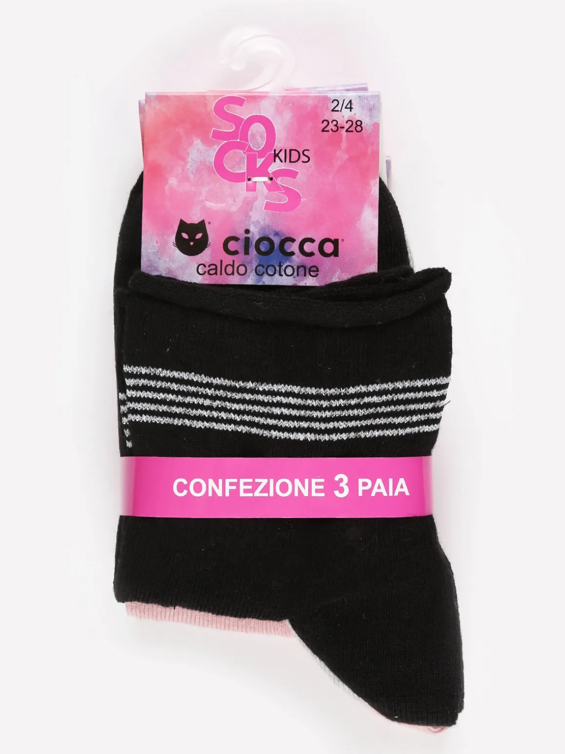 Ciocca Calze da bambina 3 paia in caldo cotone
