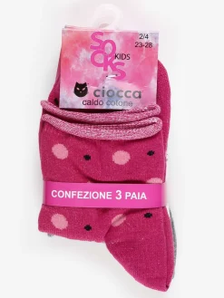 Ciocca Calze da bambina 3 paia in caldo cotone
