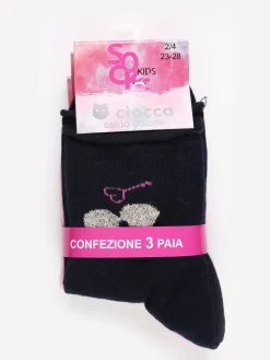 Ciocca Calze da bambina 3 paia in caldo cotone