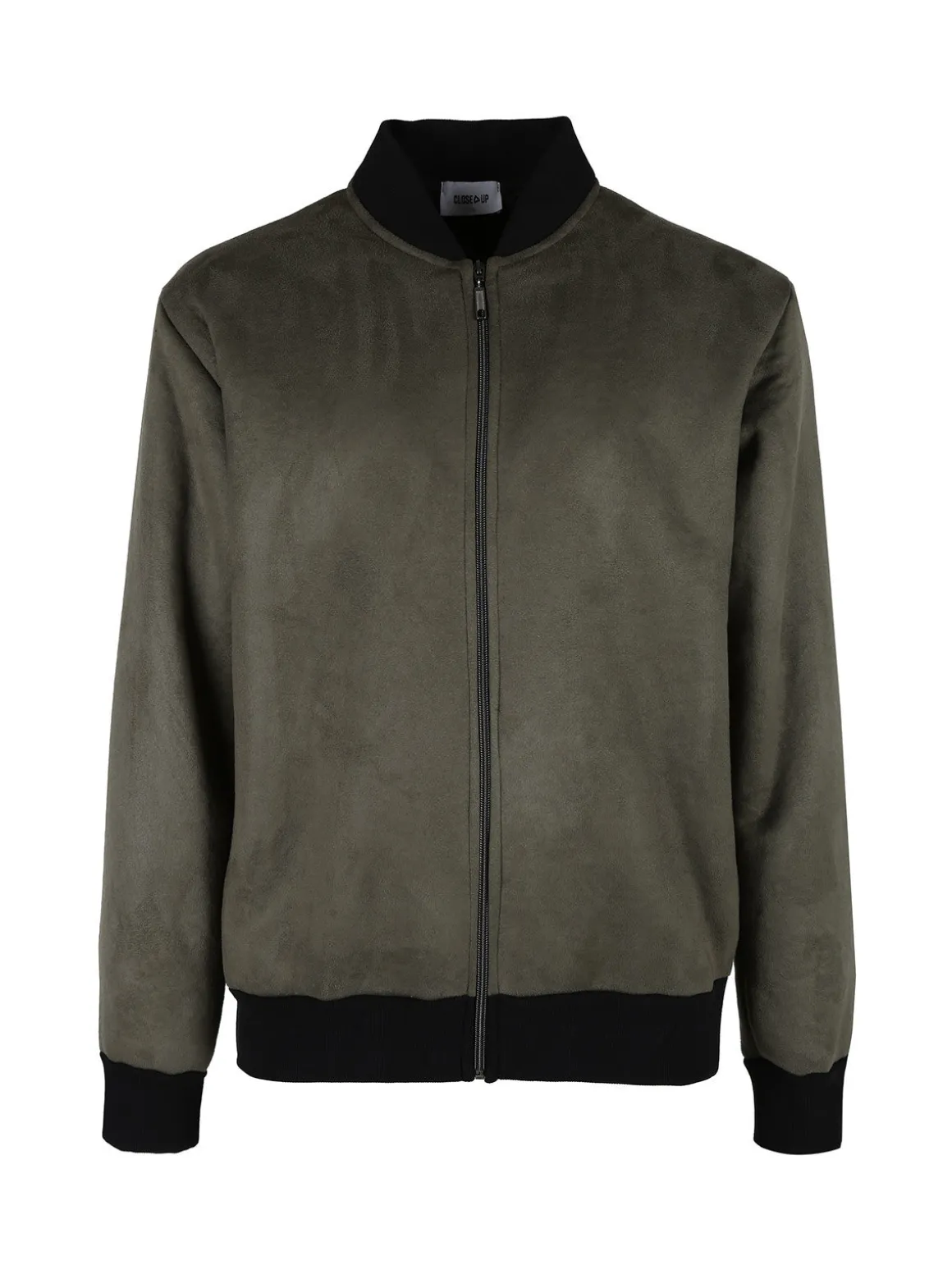 Close-Up Giacca da uomo scamosciata con zip