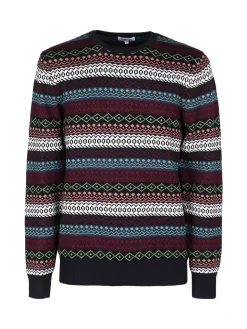 Close-Up Maglione girocollo da uomo con stampe colorate