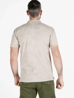 Close-Up Polo da uomo in cotone a maniche corte con stampa