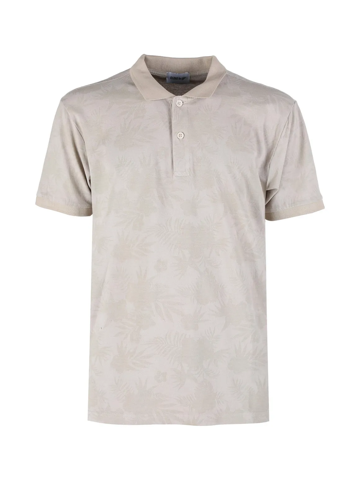 Close-Up Polo da uomo in cotone a maniche corte con stampa