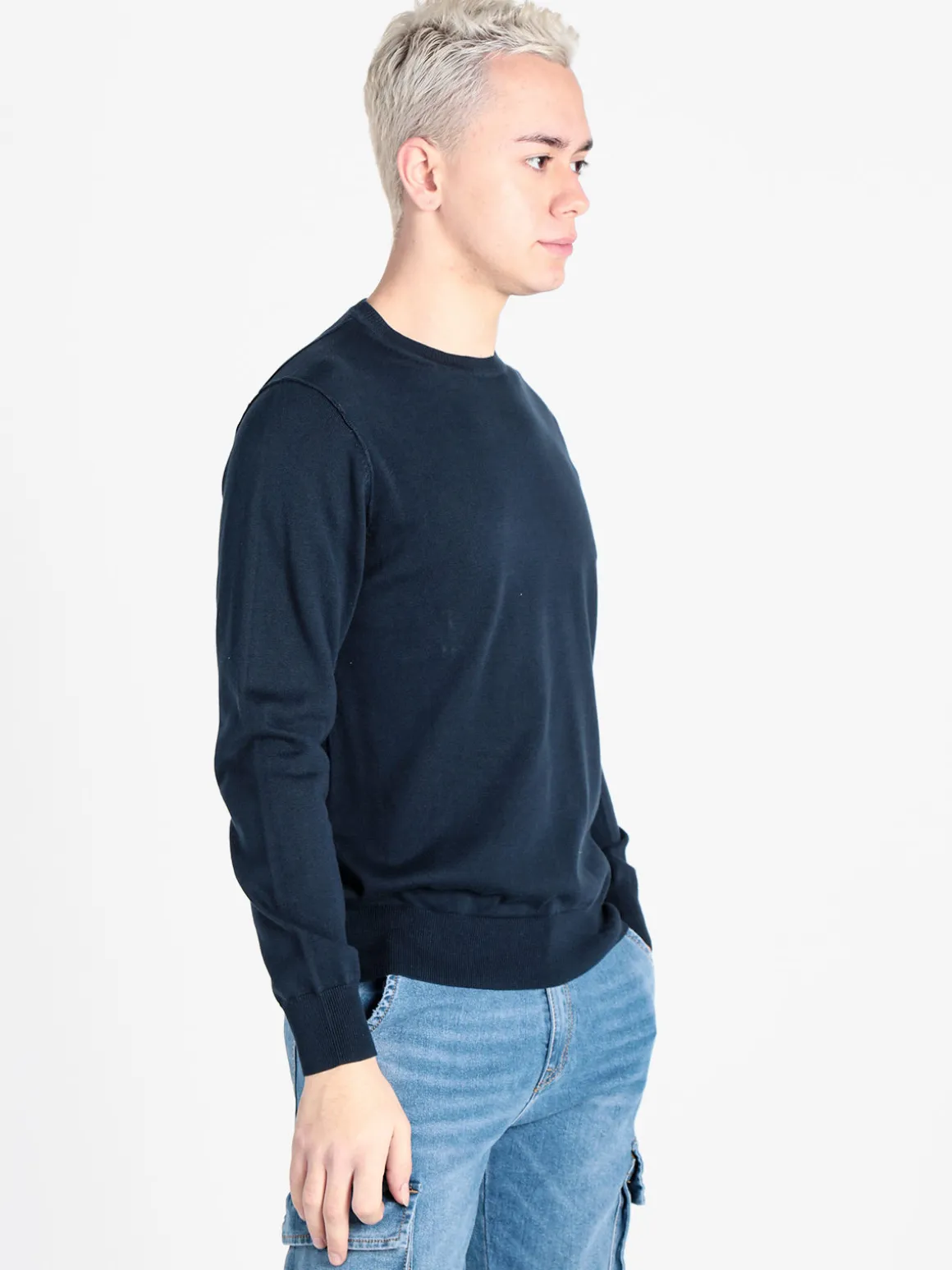Close-Up Pullover girocollo da uomo in maglia