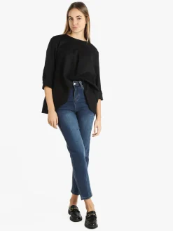158c Maglia donna oversize asimmetrica