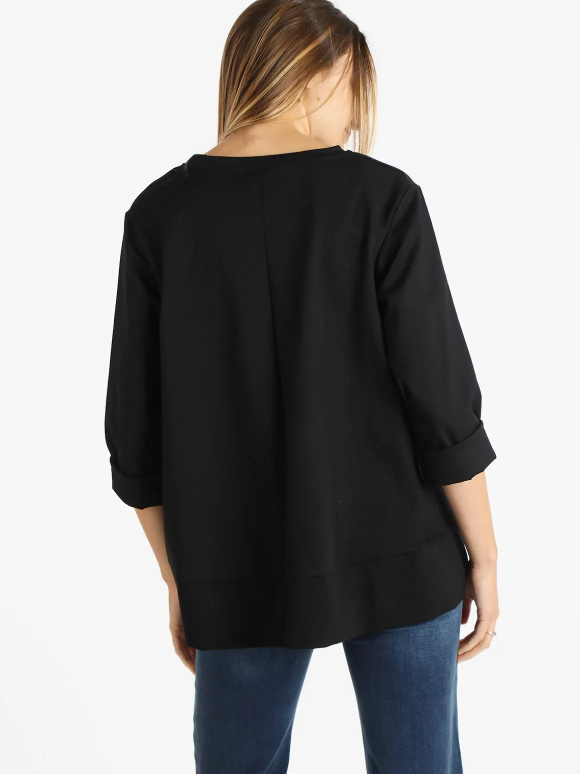 158c Maglia donna oversize asimmetrica