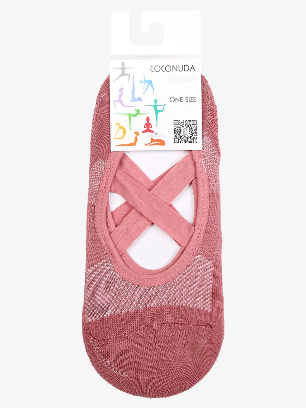 Coconuda Calze fitness antiscivolo da donna - rosa