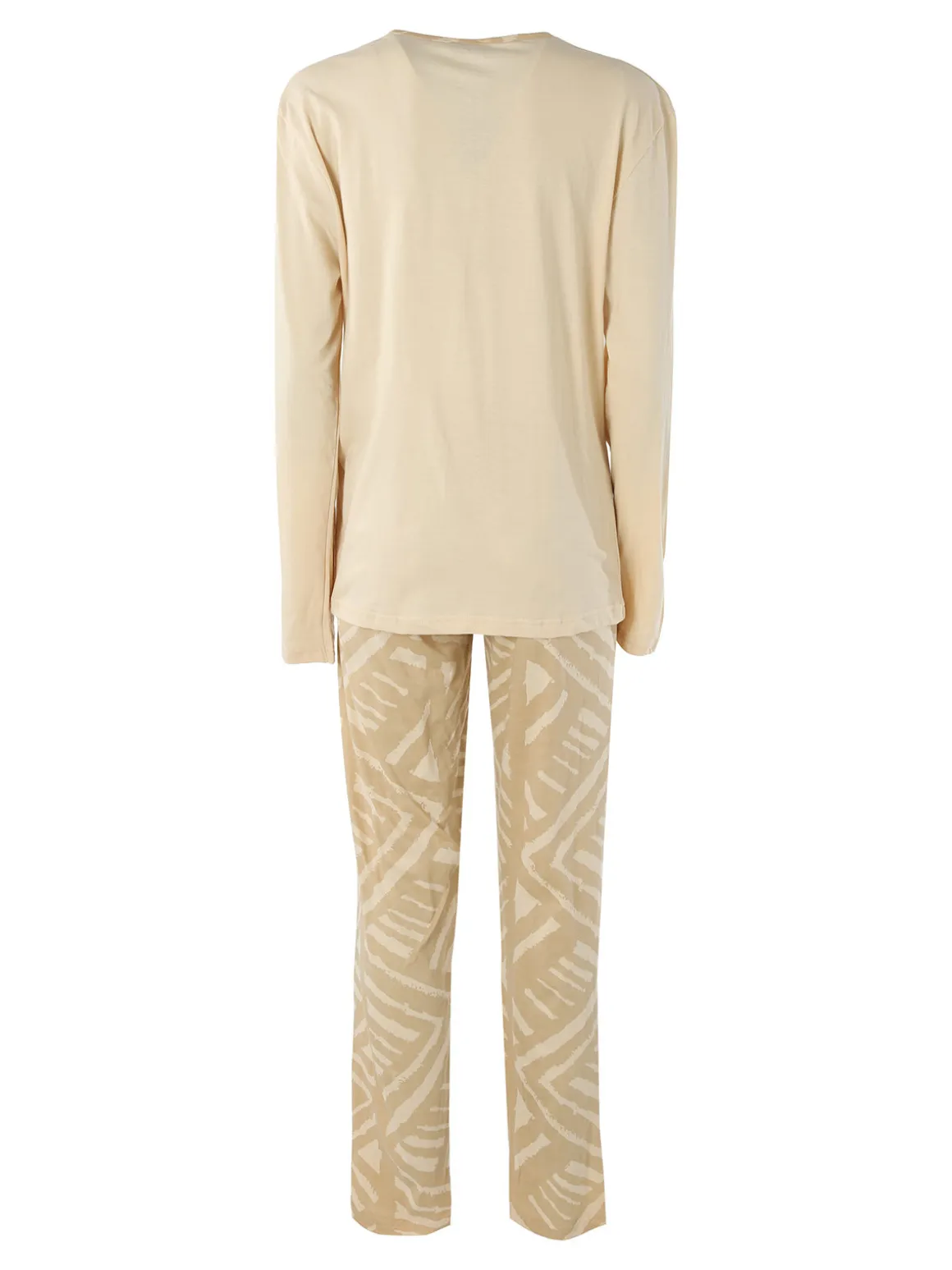 Coconuda Pigiama lungo da donna in cotone - beige