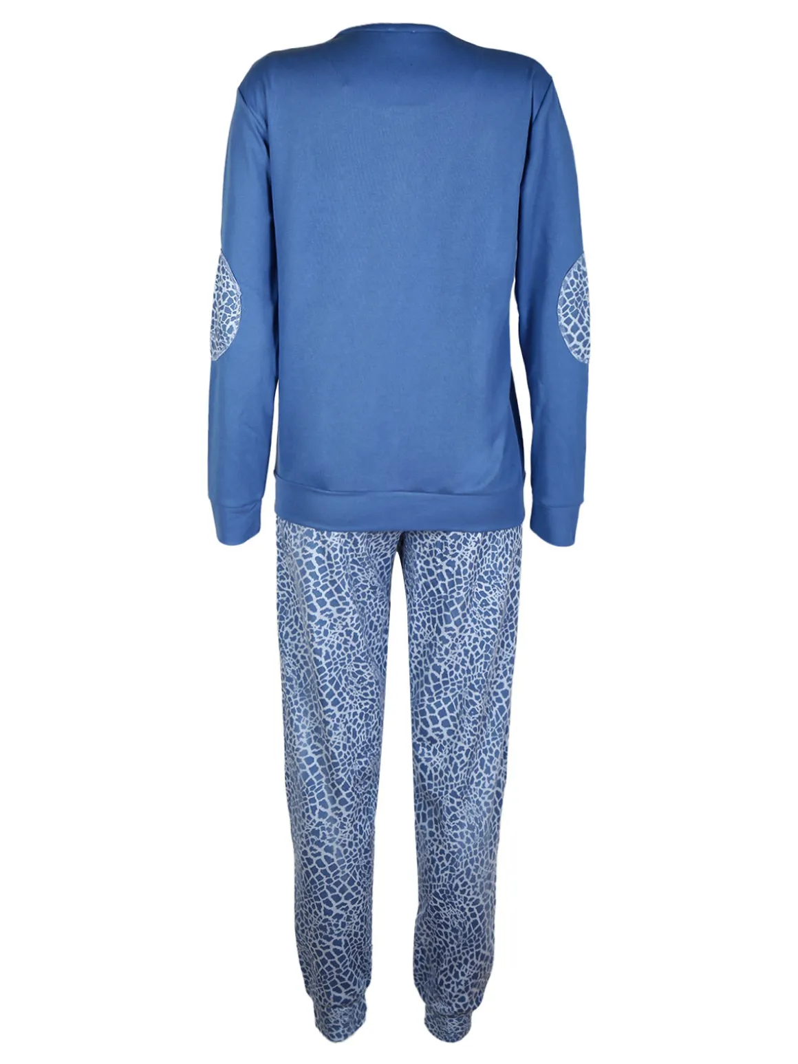 Coconuda Pigiama lungo da donna in cotonte interlock con strass
