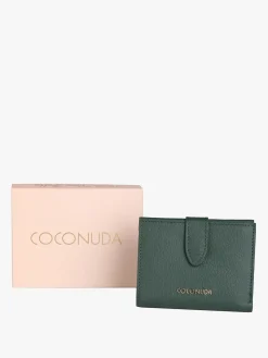 Coconuda Portafoglio in pelle da donna con bottone e bustina removibile