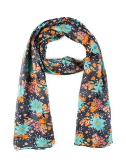 Colombo Sciarpa in cotone leggero donna a fiori