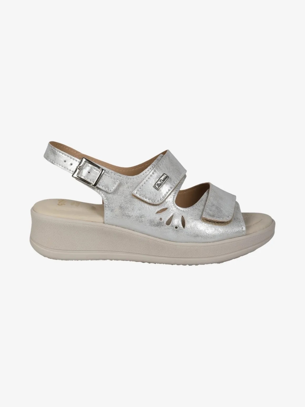 Confosana Sandali donna comfort con zeppa e cinturini a strappo