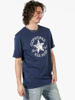 Converse BROKEN GLASS t-shirt uomo con stampa logo - blu scuro