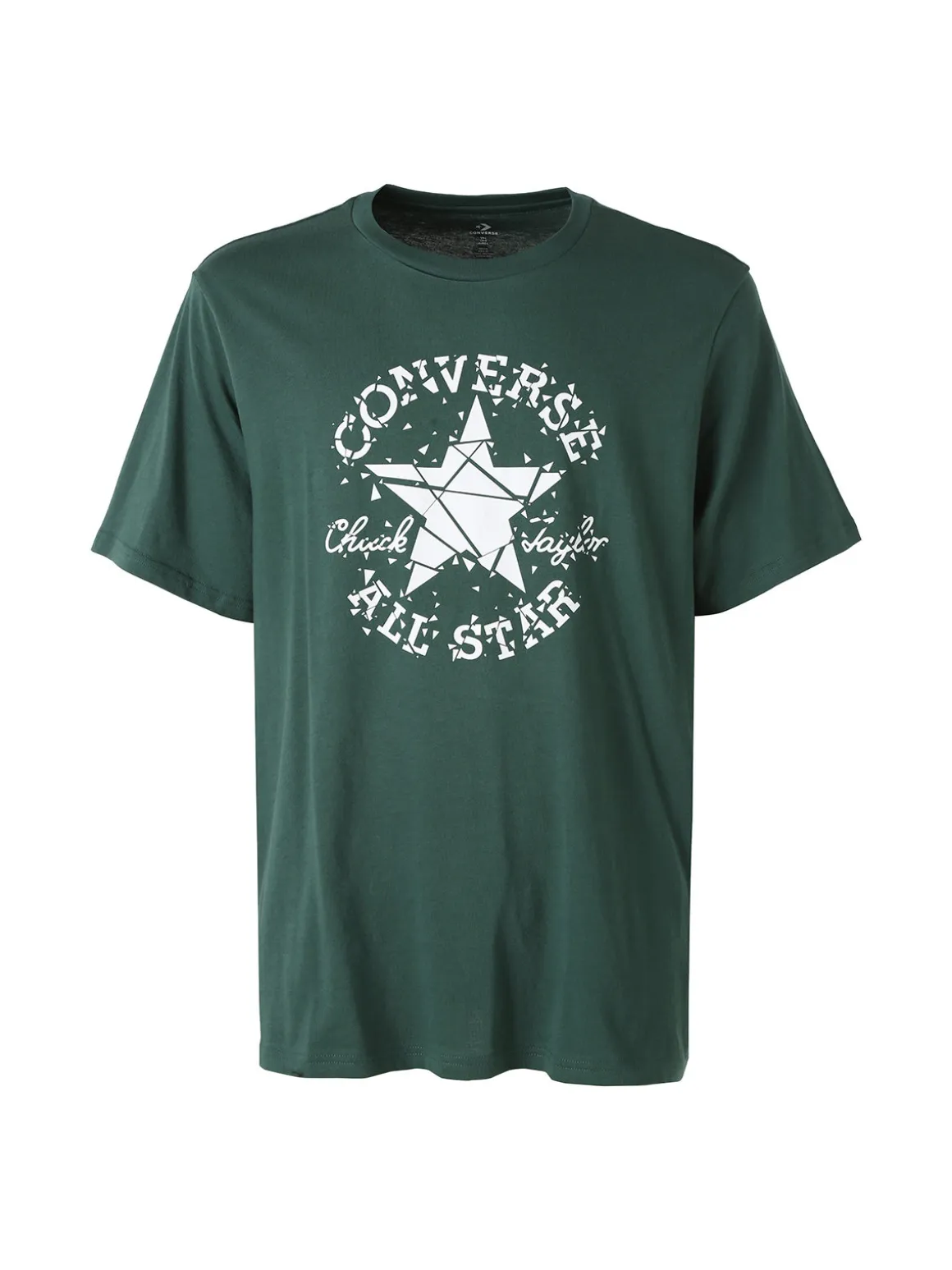 Converse BROKEN GLASS t-shirt uomo con stampa logo - verde