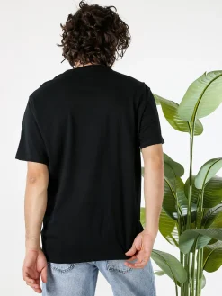 Converse BROKEN GLASS t-shirt uomo con stampa logo - nero