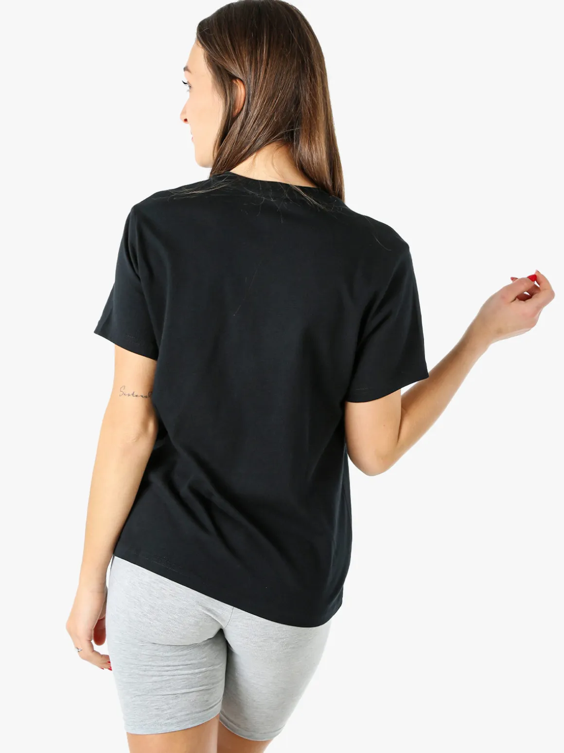 Converse CHUCK PATCH TEE - T-shirt donna con logo - nero