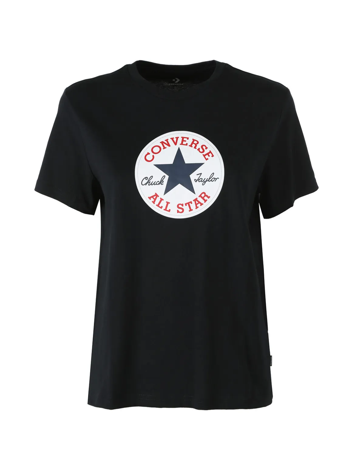 Converse CHUCK PATCH TEE - T-shirt donna con logo - nero