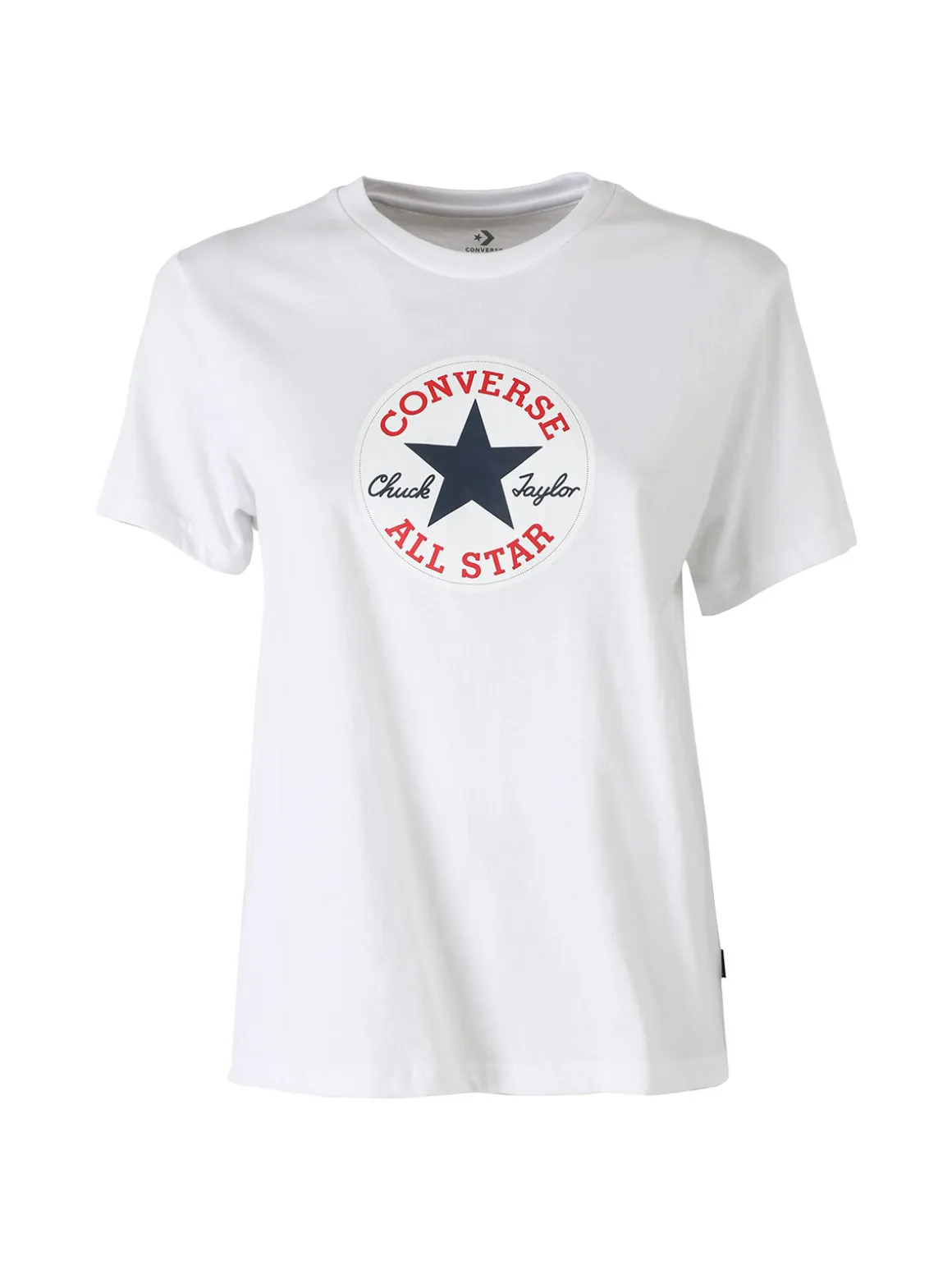 Converse CHUCK PATCH TEE - T-shirt donna con logo - bianco