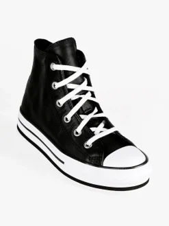 Converse Chuck Taylor Sneakers in pelle alte da ragazza con platform