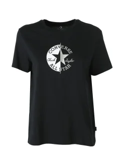 Converse CHUCK TAYLOR T-shirt donna in cotone con logo - bianco