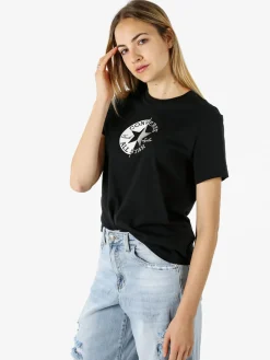 Converse CHUCK TAYLOR T-shirt donna in cotone con logo - bianco