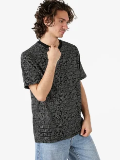 Converse CHUCK TEE t-shirt in cotone da uomo con stampe logo - nero