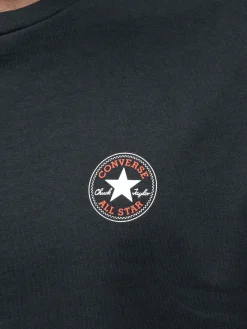 Converse CORE CHUCK PATCH TEE t-shirt uomo in cotone con logo - nero