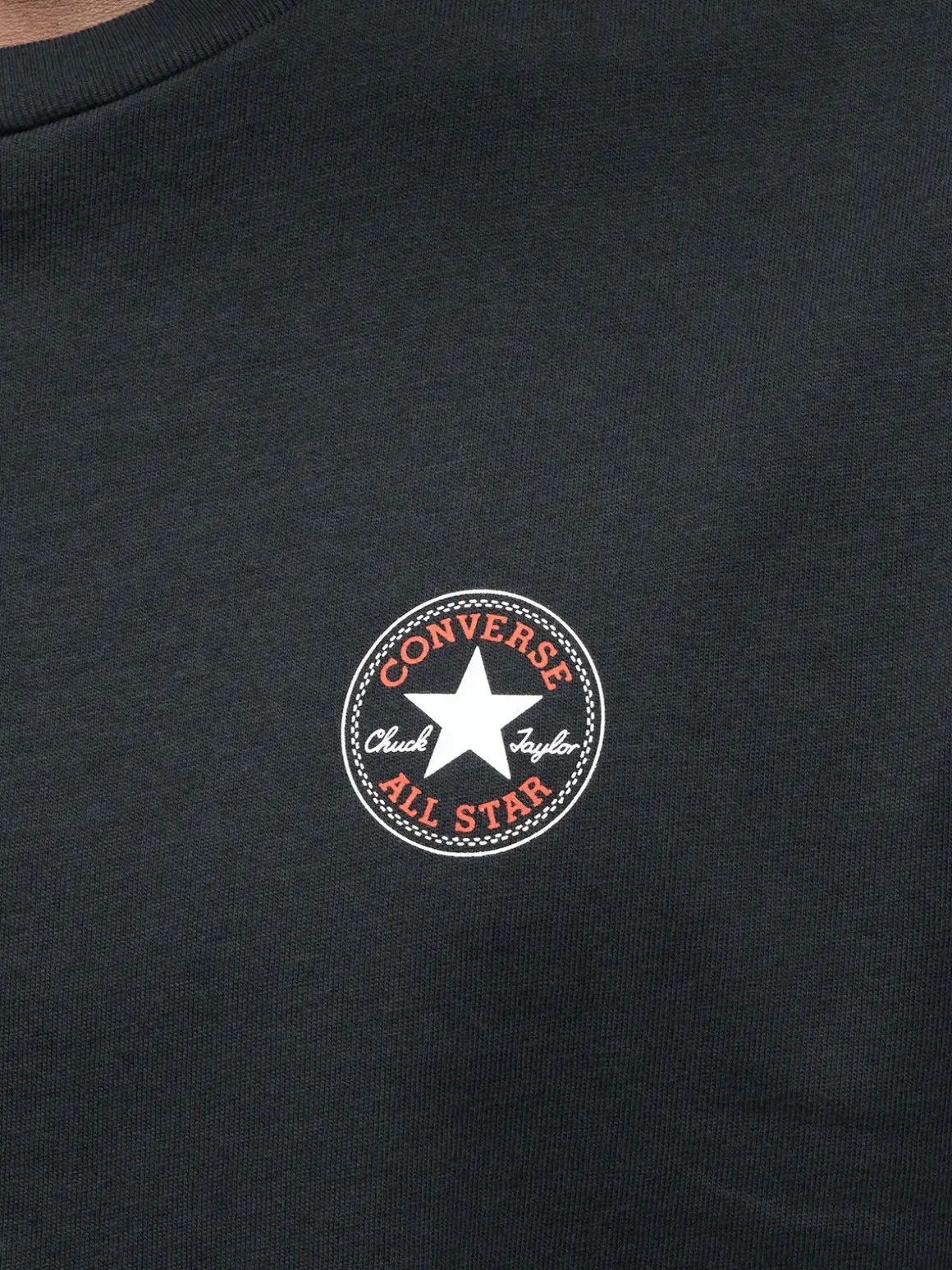 Converse CORE CHUCK PATCH TEE t-shirt uomo in cotone con logo - nero