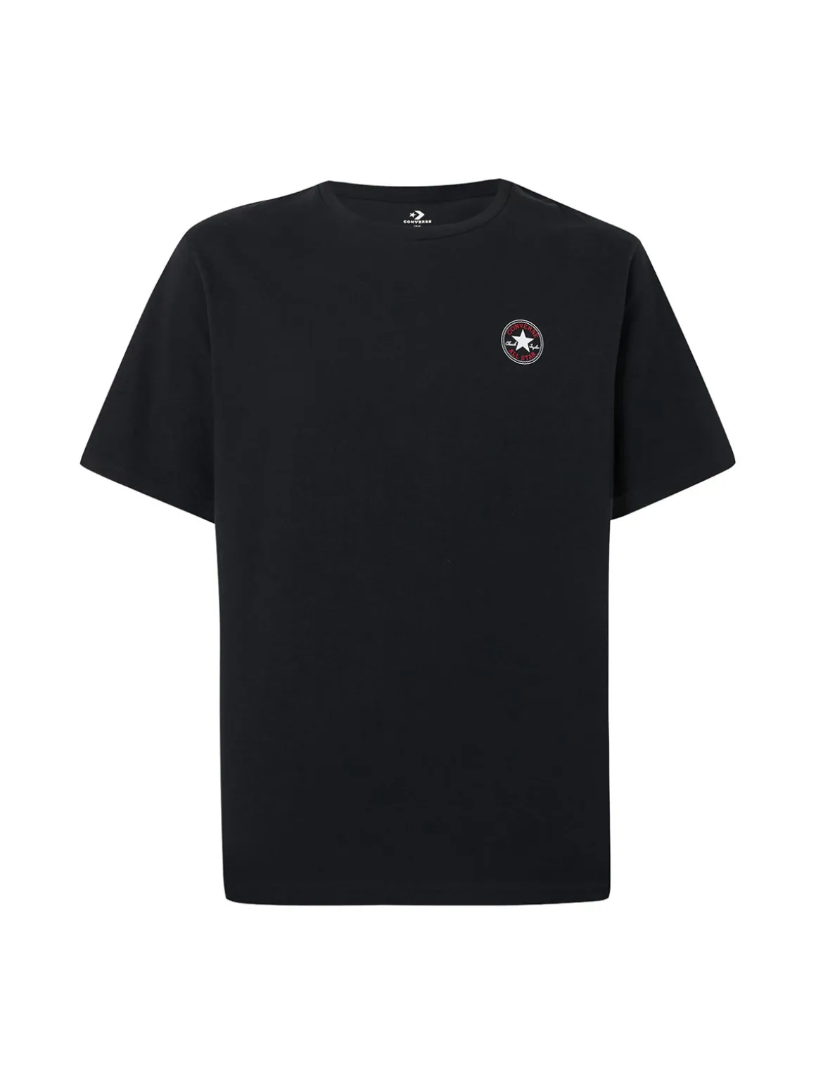 Converse CORE CHUCK PATCH TEE t-shirt uomo in cotone con logo - nero
