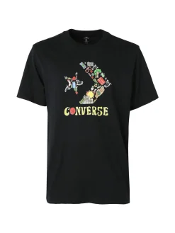 Converse T-shirt in cotone da uomo con stampa - nero