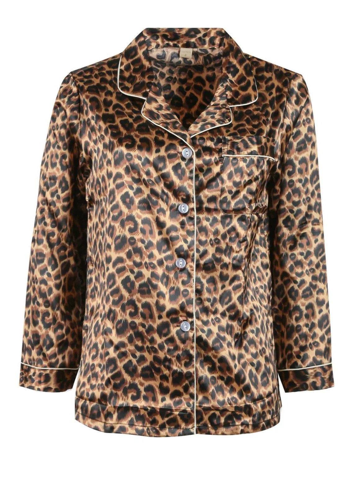 Cootaiya Maglietta pigiama donna animalier con bottoni