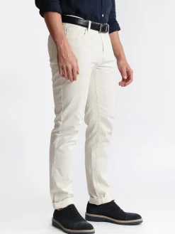 Corso Da Vinci Pantaloni beige in cotone regular fit