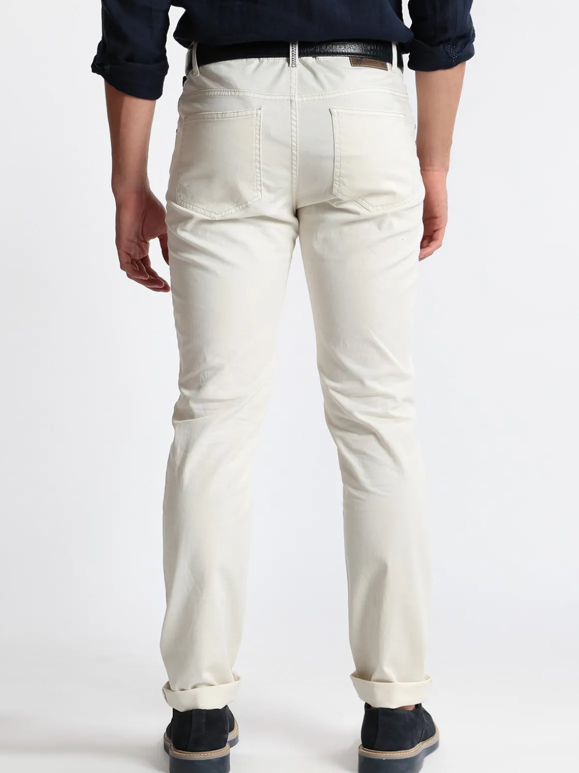 Corso Da Vinci Pantaloni beige in cotone regular fit