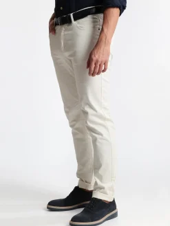 Corso Da Vinci Pantaloni beige in cotone regular fit