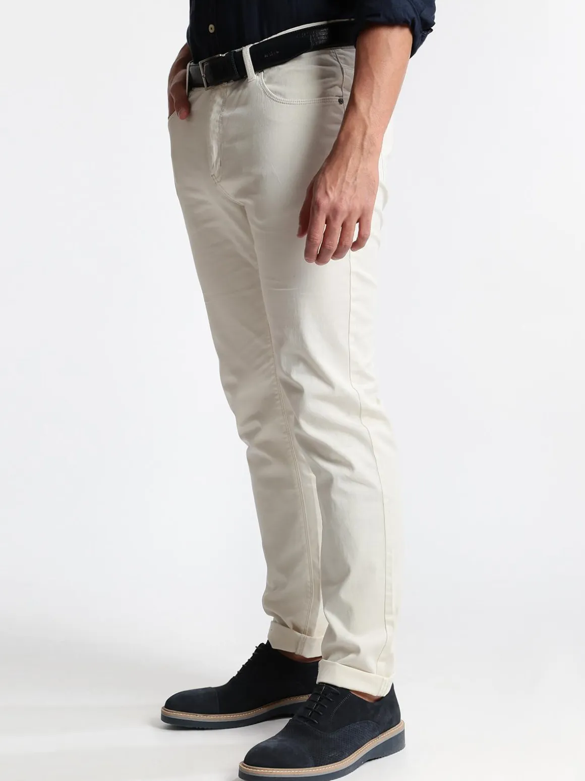 Corso Da Vinci Pantaloni beige in cotone regular fit