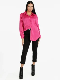 Cosmoda Camicia donna maniche lunghe effetto seta