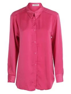Cosmoda Camicia donna maniche lunghe effetto seta