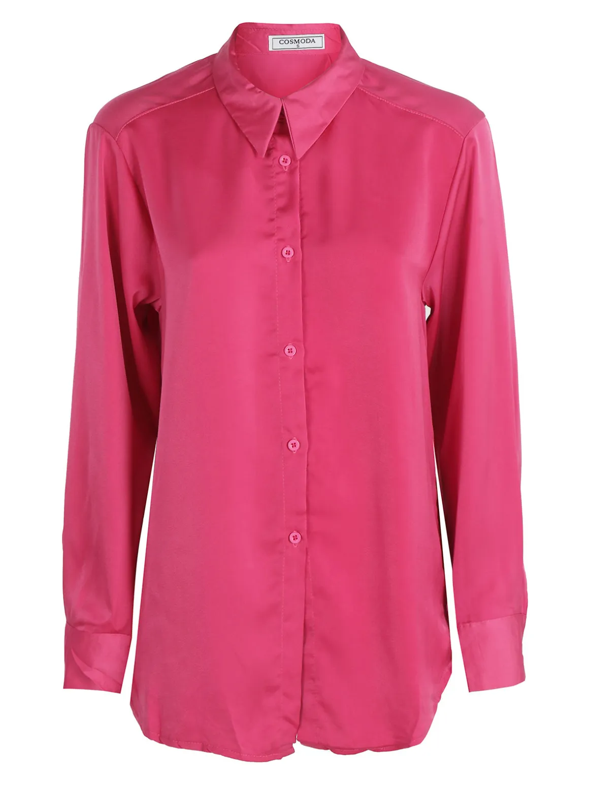Cosmoda Camicia donna maniche lunghe effetto seta