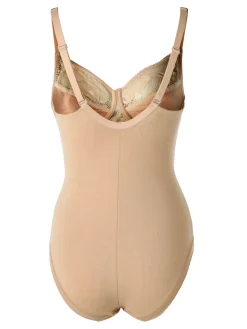 Cotonella CD521C Body donna in pizzo con ferretto coppa C - nudo