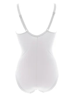 Cotonella CD521D Body donna in pizzo con ferretto coppa D - bianco