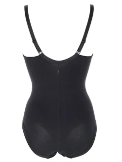 Cotonella CD521D Body donna in pizzo con ferretto coppa D - nero