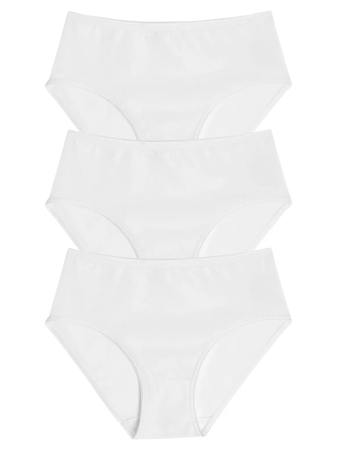 Cotonella Confezione da 3 midi slip in cotone bielastico